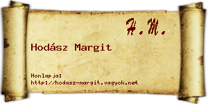 Hodász Margit névjegykártya